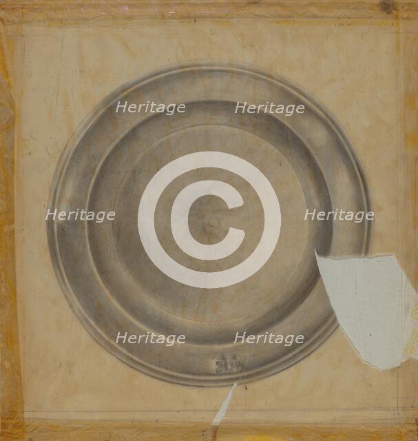 Pewter Plate, 1935/1942. Creator: Harry Goodman.