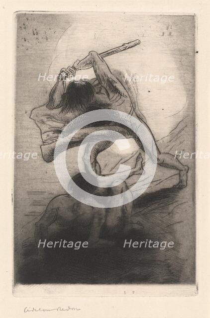 Cain and Abel, 1886. Creator: Odilon Redon.