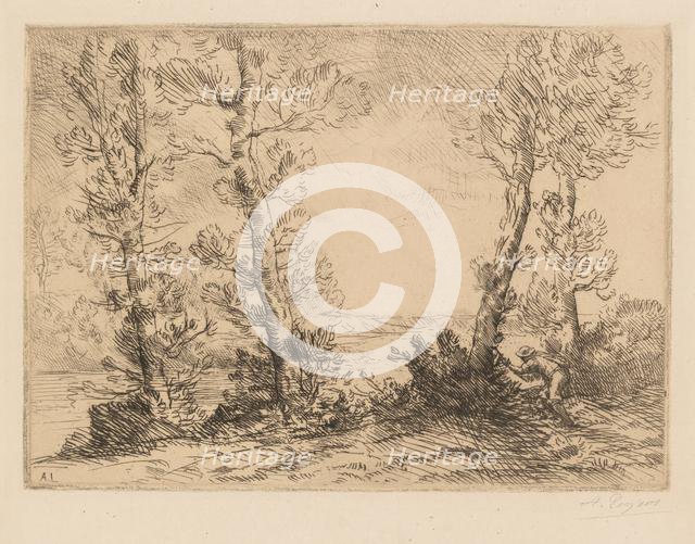 The Salmon Fisherman (Le Pêcheur du Saumon), c. 1880. Creator: Alphonse Legros (French, 1837-1911).