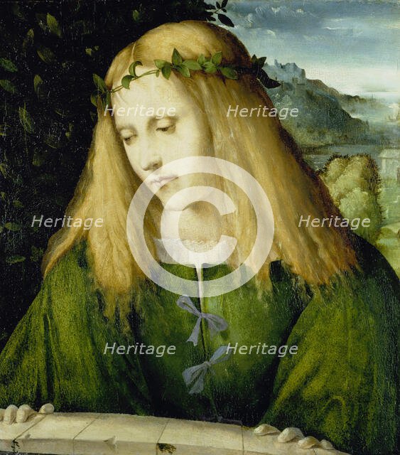 Narcissus at the Fountain, c1510-1511. Creator: Altobello Melone.