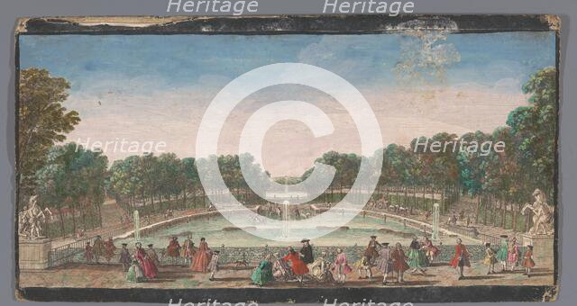 View of the drinking pond of the garden of the Château de Marly, 1700-1799. Creators: Anon, Jacques Rigaud.