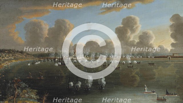 The Battle of Fredrikshamn on 15 May 1790, 1792. Creator: Johan Tietrich Schoultz.