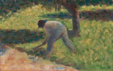 Peasant with a Hoe, c. 1882. Creator: Georges-Pierre Seurat.