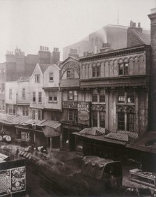 View of houses and shops in Aldersgate Street, 1879. Artist: Henry Dixon