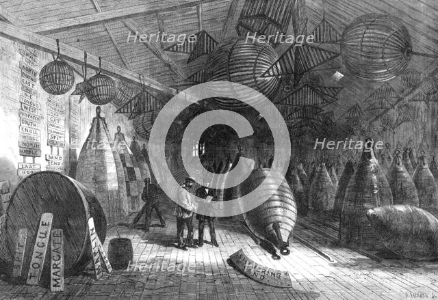 The Buoy Store, Trinity Wharf, Blackwall, 1868. Creator: Mason Jackson.