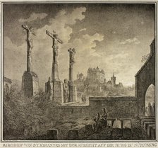 Saint John's Cemetery with a View of the City of Nuremberg, from Collection of..., 1819. Creator: Domenico Quaglio II.