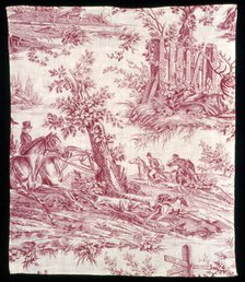 La Route de Jouy (The Road to Jouy) (Furnishing Fabric), France, 1825/35. Creator: Oberkampf Manufactory.