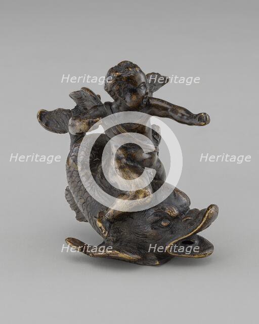 Cupid on a Dolphin, c. 1635/1660. Creator: Workshop of Francesco Fanelli.