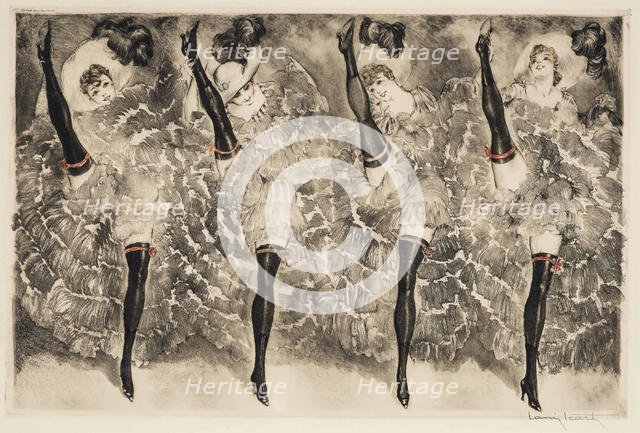 Can-Can, 1933. Creator: Icart, Louis Justin Laurent (1888-1950).