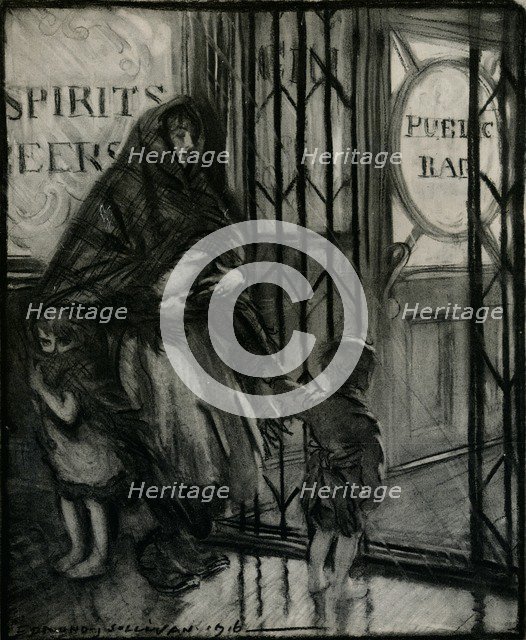 'The Tavern Door', 1916, (1917). Artist: Edmund Joseph Sullivan.
