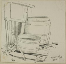 Washtub and Barrel, 1808/47. Creator: Joshua Cristall.