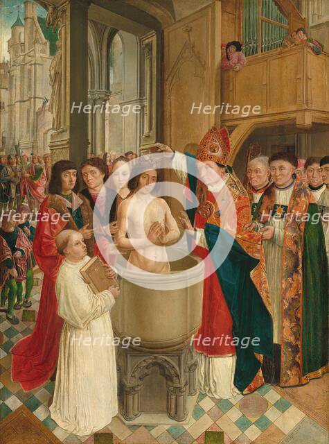 The Baptism of Clovis, c. 1500. Creator: Master of Saint Gilles.