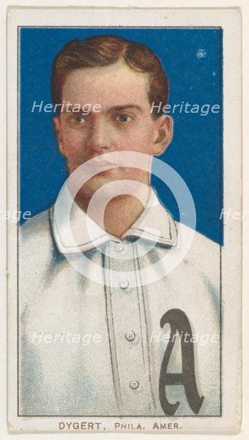 Dygert, Philadelphia, American League, from the White Border series (T206) for the Amer..., 1909-11. Creator: American Tobacco Company.