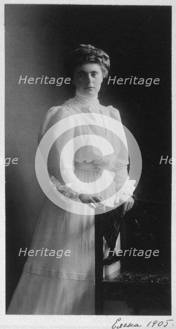 Grand Duchess Elena Vladimirovna of Russia, 1905. Artist: Anonymous  