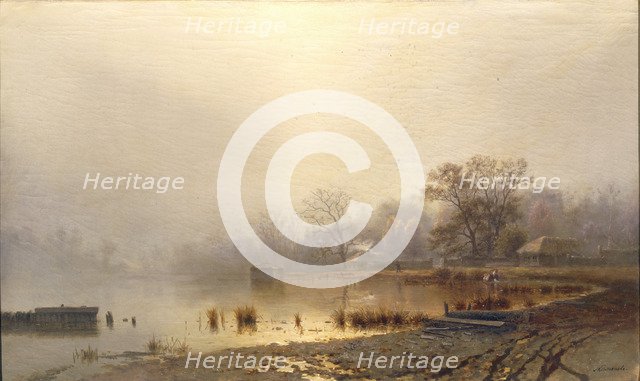 Mist. The Red Pond in Moscow in Autumn, 1871. Artist: Kamenev, Lev Lyvovich (1833-1886)