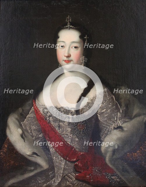 'Portrait of the Tsesarevna Anna Petrovna', 1740s.  Artist: Ivan Adolsky