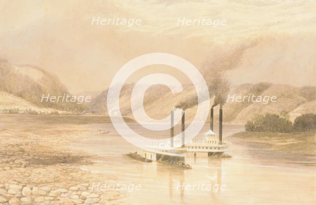 The Ohio River near Wheeling, West Virginia, 1859-60. Creator: Lefevre James Cranstone.