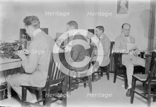 Telegraph Room, Dem. Nat Comm'ee, between c1915 and c1920. Creator: Bain News Service.