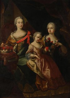 Archduchess Maria Theresa with her two sisters Maria Anna (1718-1744) and Maria Amalia...18th cen... Creator: Anonymous.