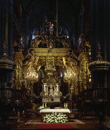 Main Chapel, Cathedral of Santiago, Santiago de Compostela, Galicia, Spain, 2008.  Creator: LTL.