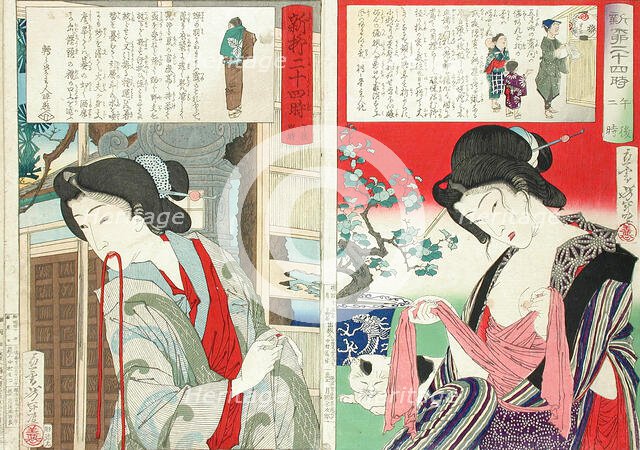 Compiled Album from Four Series: A Mirror of Famous Generals of Japan..., between 1876 and 1882. Creator: Tsukioka Yoshitoshi.