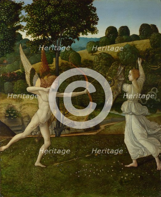 The Combat of Love and Chastity, Between 1475 and 1500. Artist: Gherardo di Giovanni del Fora (1444-1497)