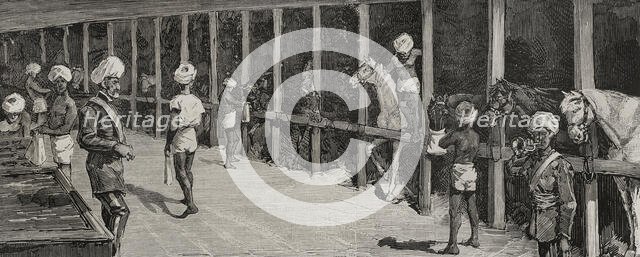 Second Afghan War (1878-1880): Transfer of a Bengal cavalry regiment from Malta to Bombay...1878.  Creator: Bernardo Rico.