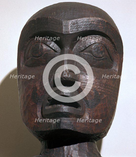 Head of Haida Native American Ancestor-figure. Artist: Unknown