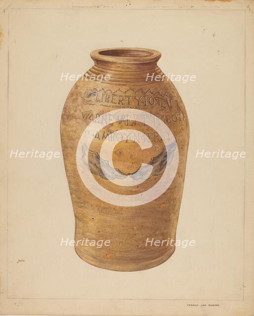 Jug, c. 1937. Creator: Francis Law Durand.