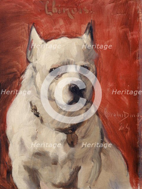 The "Chinese" dog, 1884. Creator: Charles Emile Auguste Carolus-Duran.