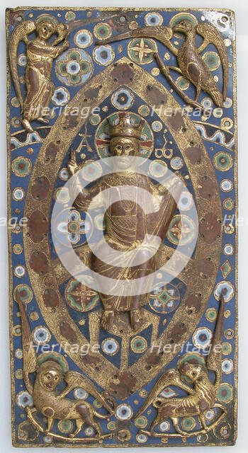 Book Cover Plaque with Christ in Majesty, French, ca. 1185-1210. Creator: Unknown.