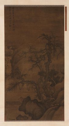 Fisherman Boating under Winter Trees, Ming dynasty, (15th century?). Creator: Unknown.
