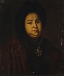 Portrait of Tsarina Evdokiya Feodorovna Lopukhina (1669-1731), the wife of tsar Peter I of Russia, 1 Artist: Anonymous  