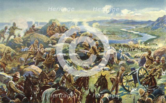 'Heading Off Cronje - General French Blocking the Way at Koodoosrand Drift', (1901).  Creator: Unknown.