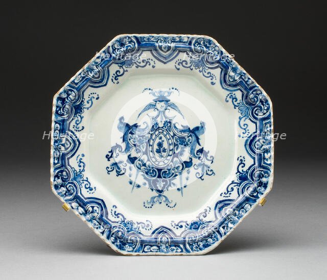 Plate, France, 19th or 20th century. Creator: Delftware.