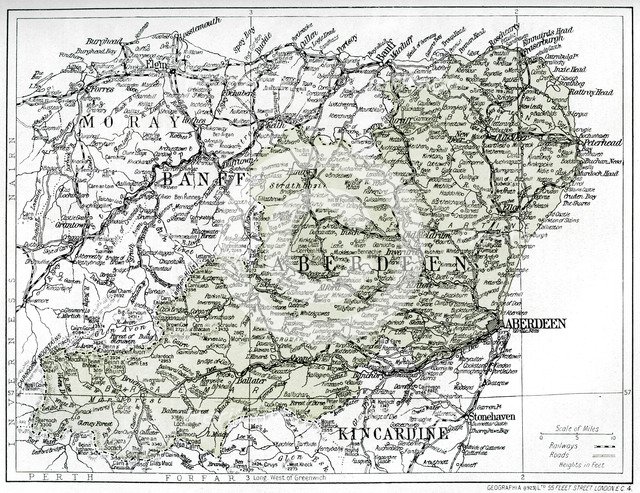 Map of Aberdeenshire, 1924-1926. Artist: Unknown