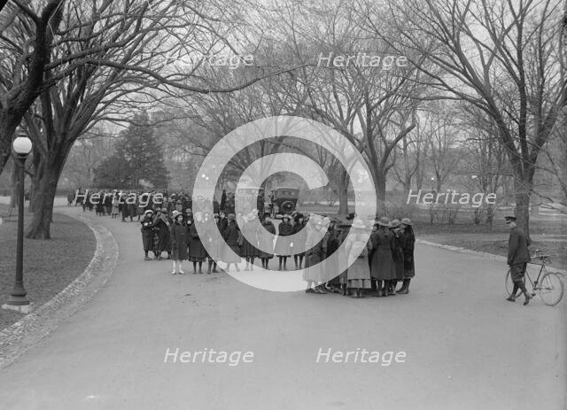 Girl Scouts On Ellipse, 1917. Creator: Harris & Ewing.