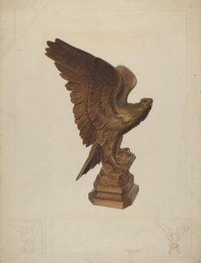 Carved Eagle, c. 1938. Creator: Edward L Loper.