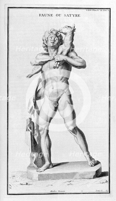 'Faun or Satyr, after a Roman statue', 1757. Artist: Bernard de Montfaucon