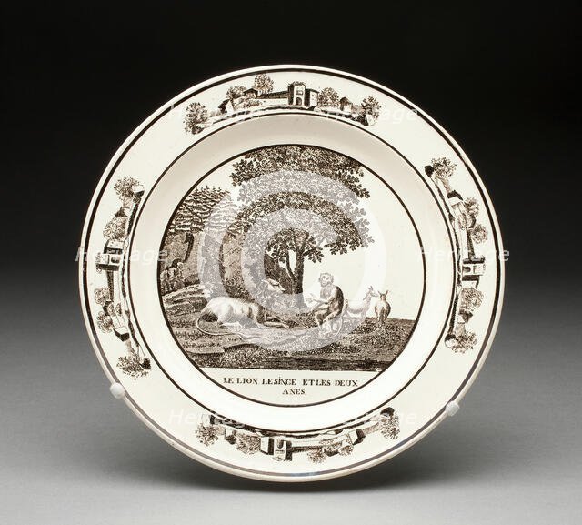 Plate, Montereau, 1800/25. Creator: Creil Pottery.