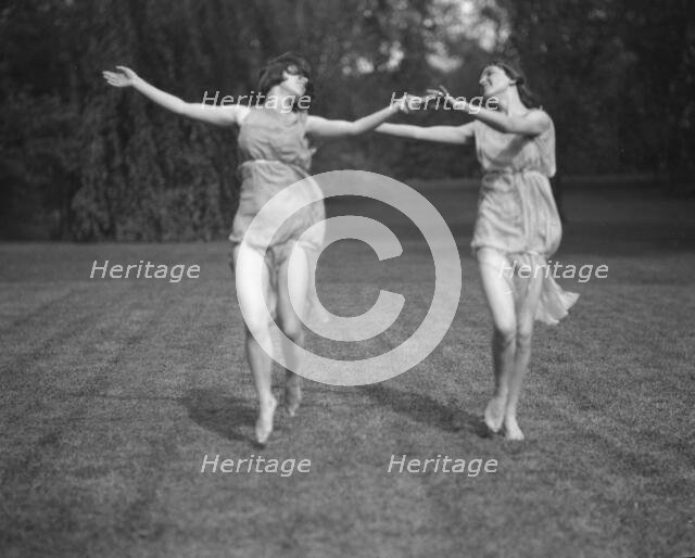 Elizabeth Duncan dancers and children, 1920 Creator: Arnold Genthe.