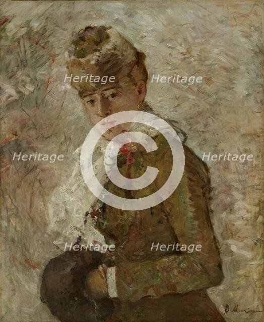 Dame au manchon ou Hiver, 1880. Creator: Morisot, Berthe (1841-1895).