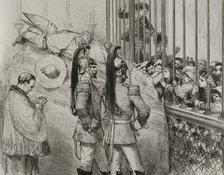 Funeral of Pope Pius IX in Rome, 1878.  Creator: Unknown.