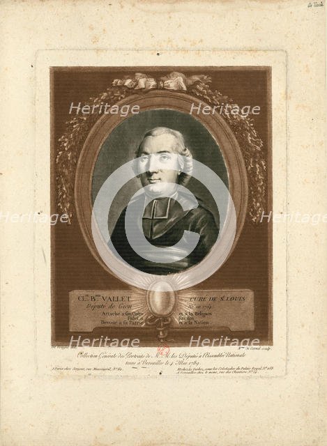 Portrait of Claude-Benjamin Vallet (1754-1826) , 1789. Creator: Cernel, Marie Louise Suzanne Champion de (1753-1834).