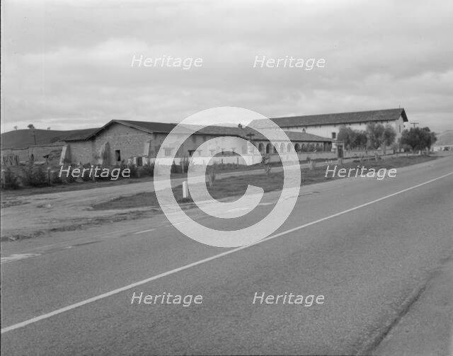 San Miguel Mission, erected 1797 by the Franciscan Fathers, California, 1936. Creator: Dorothea Lange.