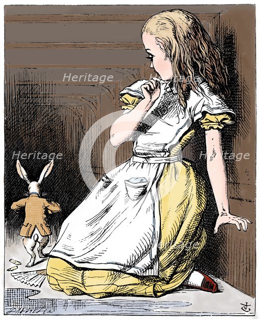 Scene from Alice's Adventures in Wonderland by Lewis Carroll, 1865. Artist: John Tenniel