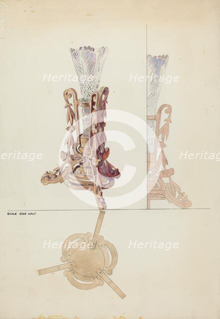 Vase Stand, c. 1936. Creator: Otto E. Hake.