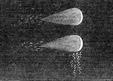 Great Meteor on Nov. 27. - the Meteor and sparks as seen by Mr. Lowe, 1862. Creator: Unknown.