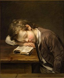 The Lazy Boy (Le Petit Paresseux) , 1755. Creator: Greuze, Jean-Baptiste (1725-1805).