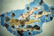 Fresco of a hunting scene (partially restored) from Tirins, Greece, Homeric period, c1000-c700 BC. Artist: Unknown